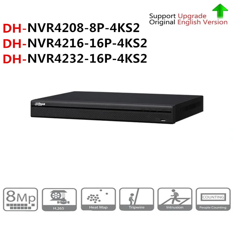 Сетевой видеорегистратор Dahua NVR4208 8P 4KS2 NVR4216 16P NVR4232 с PoE Порты и разъёмы 4K Разрешение