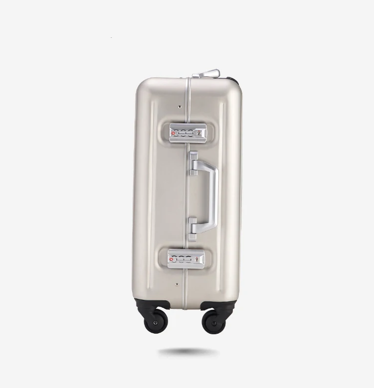 Letrend Алюминий из магниевого сплава, багажные чемоданы на колесиках, 20 дюймов, мужская деловая дорожная сумка с колесиками