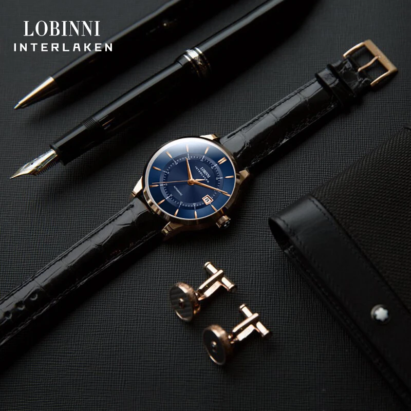 Switzerland Luxury Brand LOBINNI Watch Men Japan MIYOTA Auto Mechanical Men's Watches Sapphire Wate