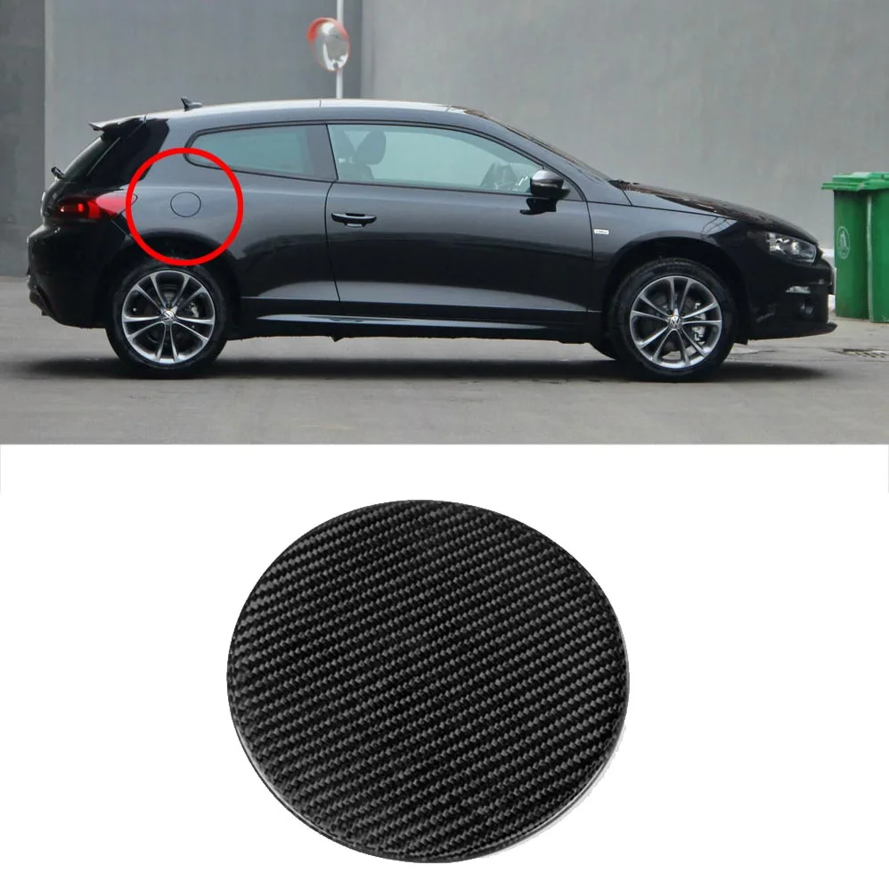 Brand New Real Carbon Fiber Gas Fuel Cap Door Cover Pad Decal Sticker For Vw Scirocco Tank