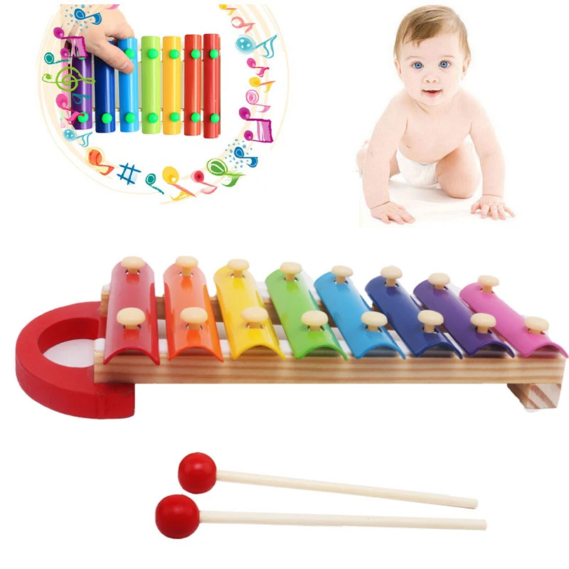 

1Pc New Arrivals Beautiful Voice Baby Wisdom Development Musical Toys Xylophone Wooden Instrument Early Learning Education