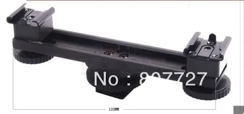 

New Hot Shoe Extension Bar Dual Mount Bracket For Camera DV LED Light Mic SLR