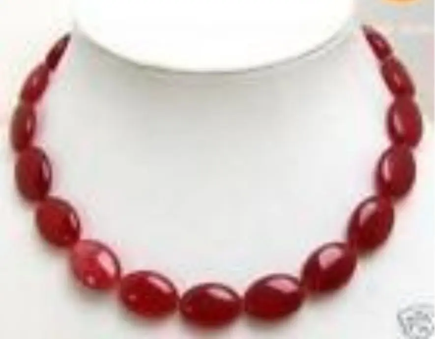 

Natural 13x18mm Red Ruby Necklace 18
