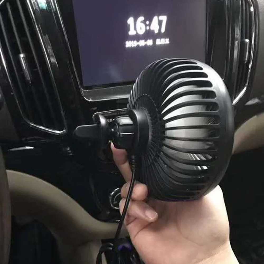 Универсальный 5 в 360 градусов вращение регулируемый угол автомобиля вентиляционное отверстие USB вентилятор 3 скорости электрический воздуходувка Вентилятор охлаждения с вкл. Выкл. Switc