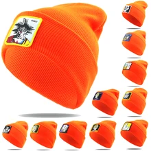 Осень Зима Мода Dragon Ball 3D вышивка кости вязаные шапочки хлопок Гибкая мягкая повседневная спортивная шапка теплая Лыжная шапка