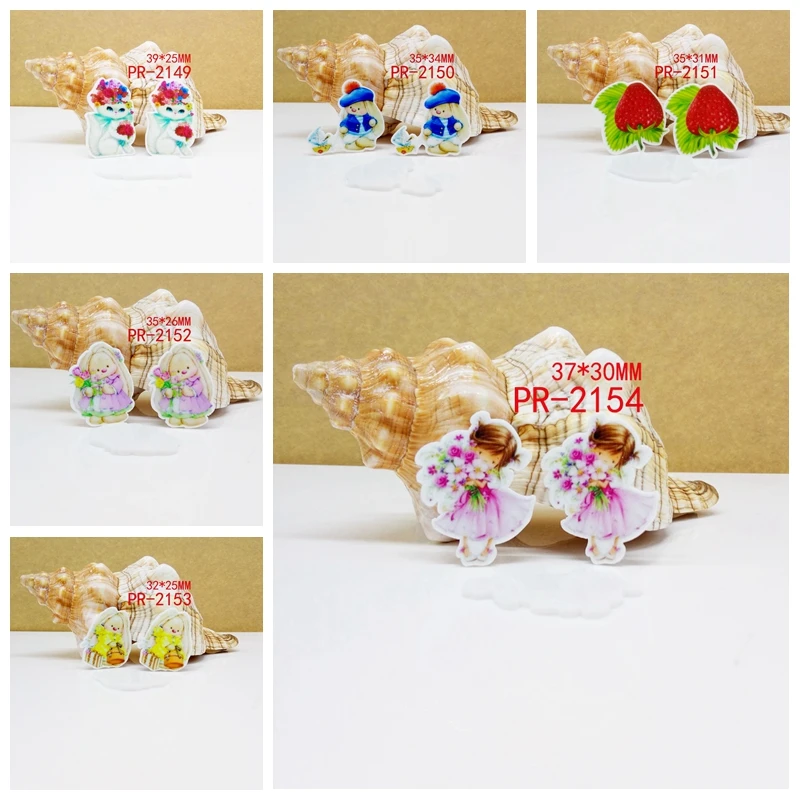 

Free shipping 30pcs cartoon character planar resin pr 2163