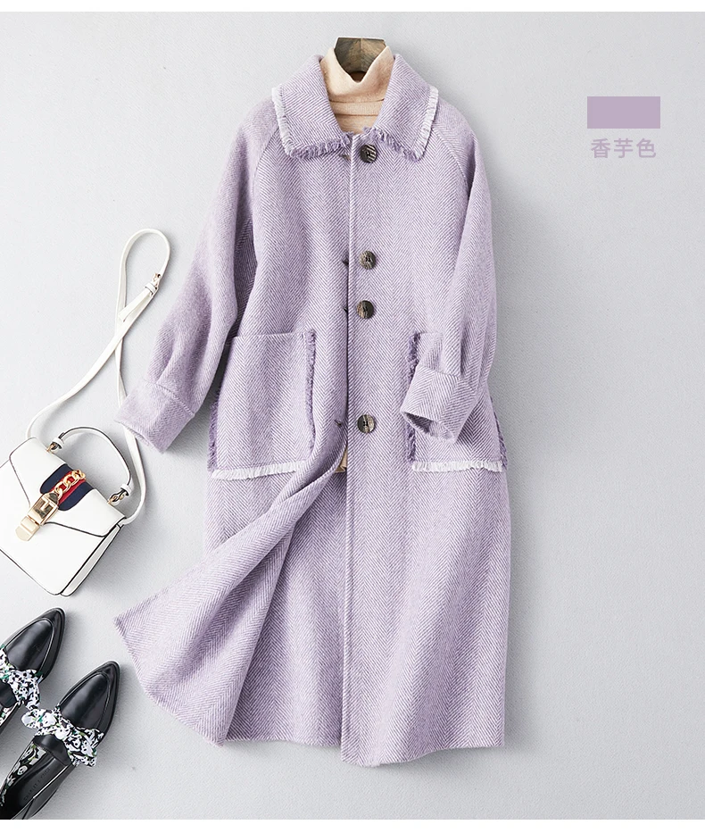 Осенне-зимнее двухстороннее шерстяное пальто 10% Шерсть альпака 90% женская одежда натуральное меховое пальто Корейская винтажная овечья овчина