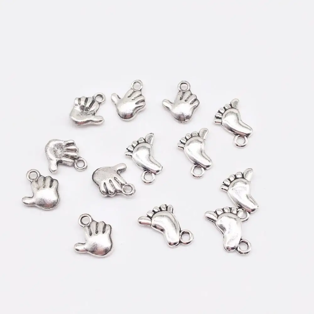 

Модные 12 шт Подвески для рук и ног милые крошечные кулоны на лодыжке подходят DIY ручной работы ожерелье серьги браслет, ювелирные изделия с бриллиантами