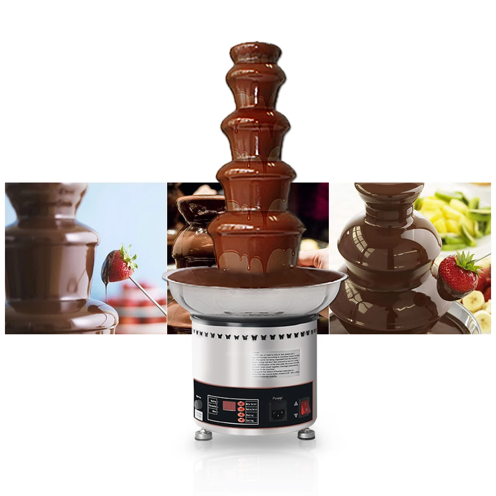 Chocolate Waterfall Machine With Full Stainless Steel Food Machine 6 Layers Chocolate Fountains Commercial 