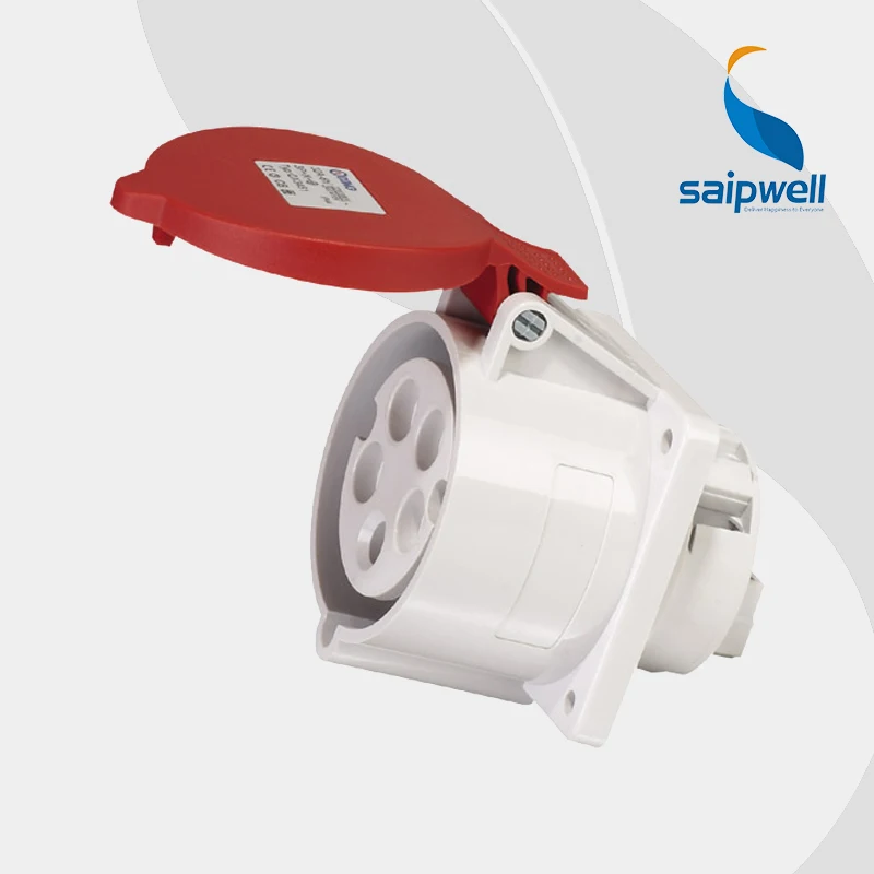 

HOT Sale SAIP CEE/IEC 32a 3P+E+N(5P) IP44 industrial socket (Panel Mount Receptacles straight type) SP-3451