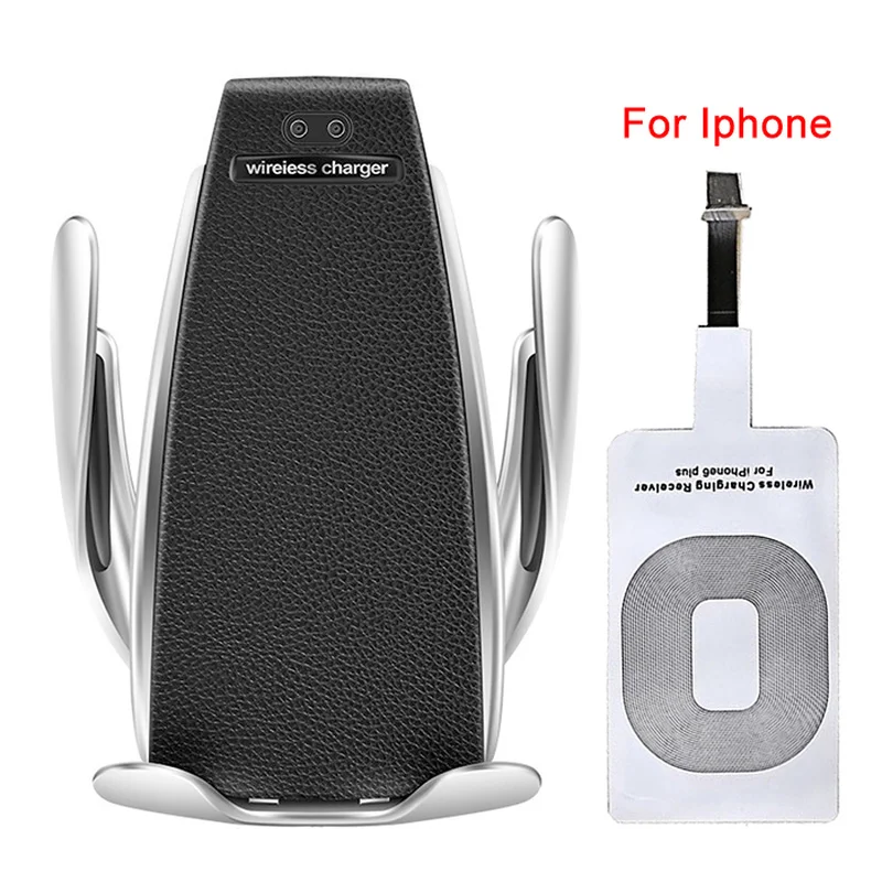 

Infrared Wireless Car Charger with Receiver for Ios Android Automatic Clamping Car Air Vent Phone Holder Auto products accessory