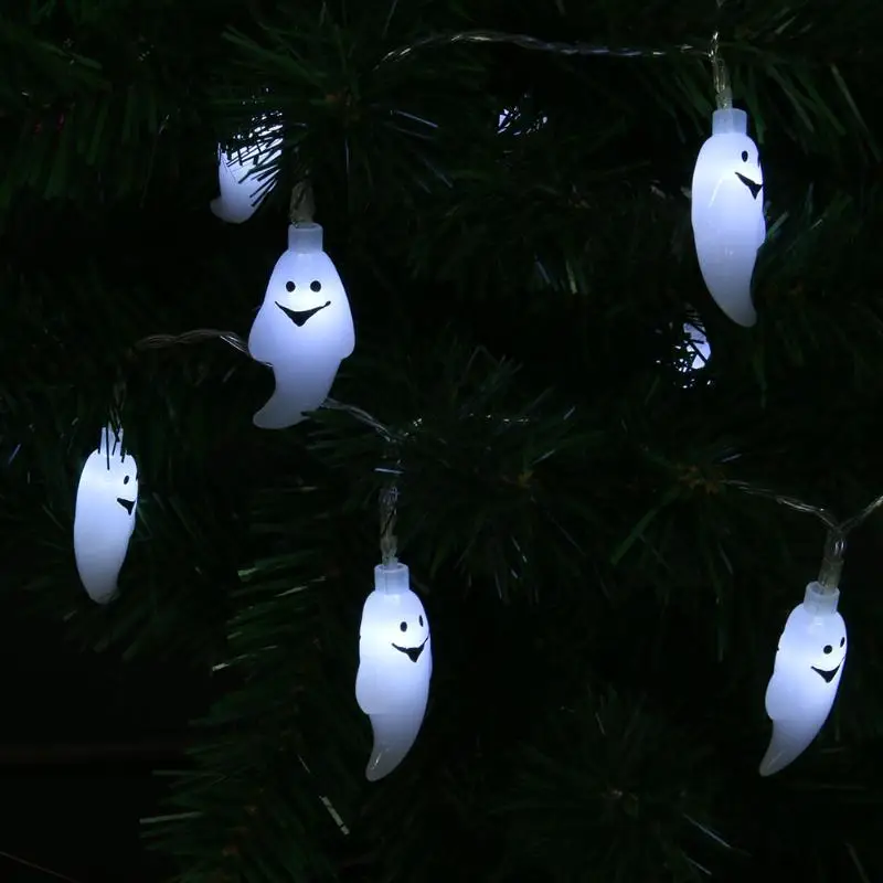 10LED 1.5m Ghost String Light Battery Operated Fairy Lamp for Halloween