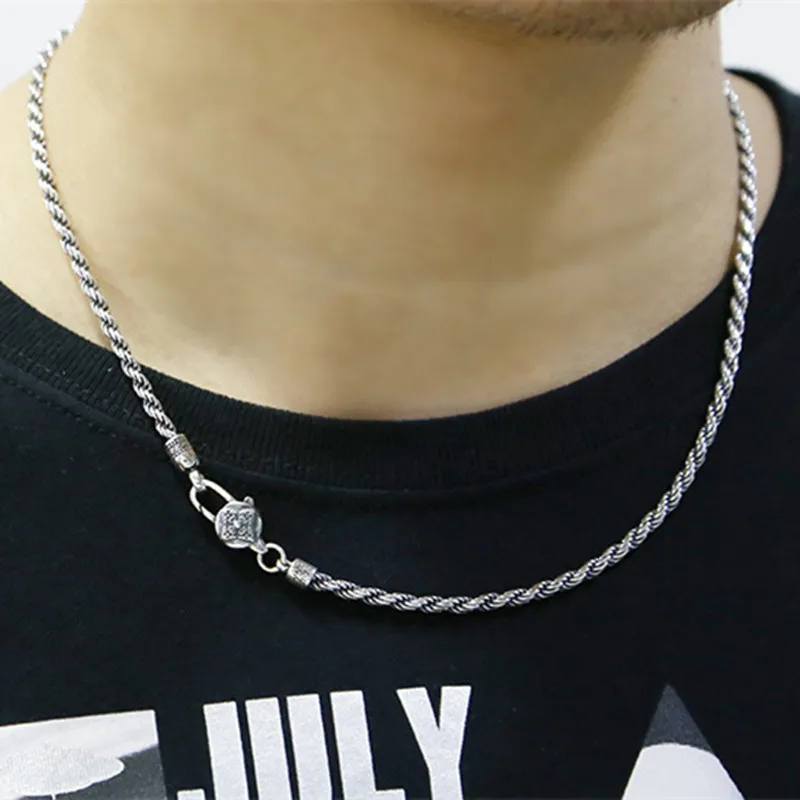 Ожерелье из серебра 100% пробы толщиной 3 мм 70 см|sterling silver necklace|925 sterling necklacelong necklace |