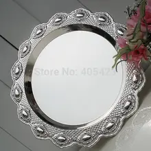 1 шт. Свадебный домашний ресторан металлическая Серебряная форма для торта блюдо для закусок лоток для пирожных