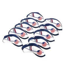 10 шт. белый и синий флаг США неопрен Гольф клуб Железный наконечник головной убор