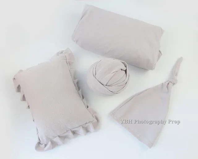 Эластичное мягкое одеяло для фото новорожденных + обертывания + подушка + шляпа, реквизит для фото младенца фон для фотосъемки