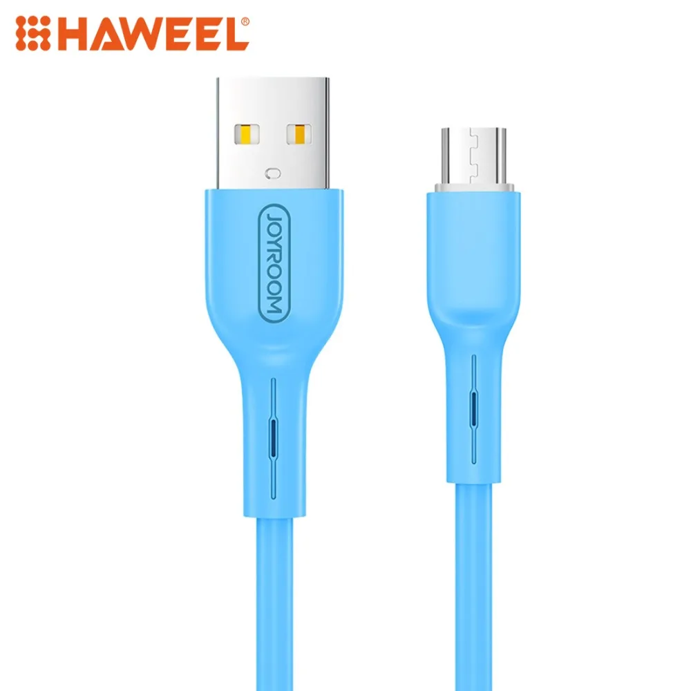 

HAWEEL 1m High Elasticity TPE Cord 2A USB A to Micro USB Data Sync Charge Cable For Galaxy, Huawei, Xiaomi and Other Smart Phone