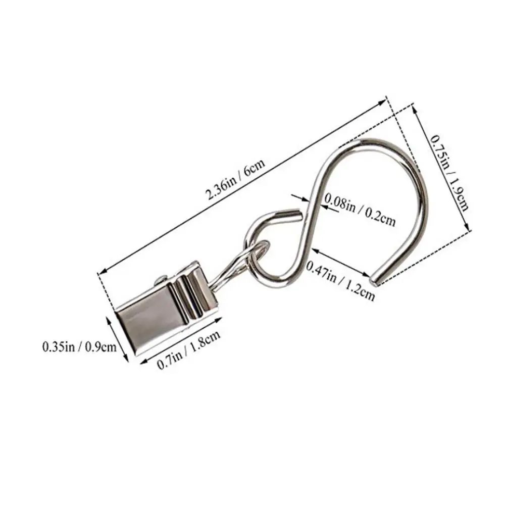 50 шт./компл. металлический подвесной S Форма крючки с зажимами Кухня Ванная комната подвесной светильник для Шторы фото вечерние гирлянды