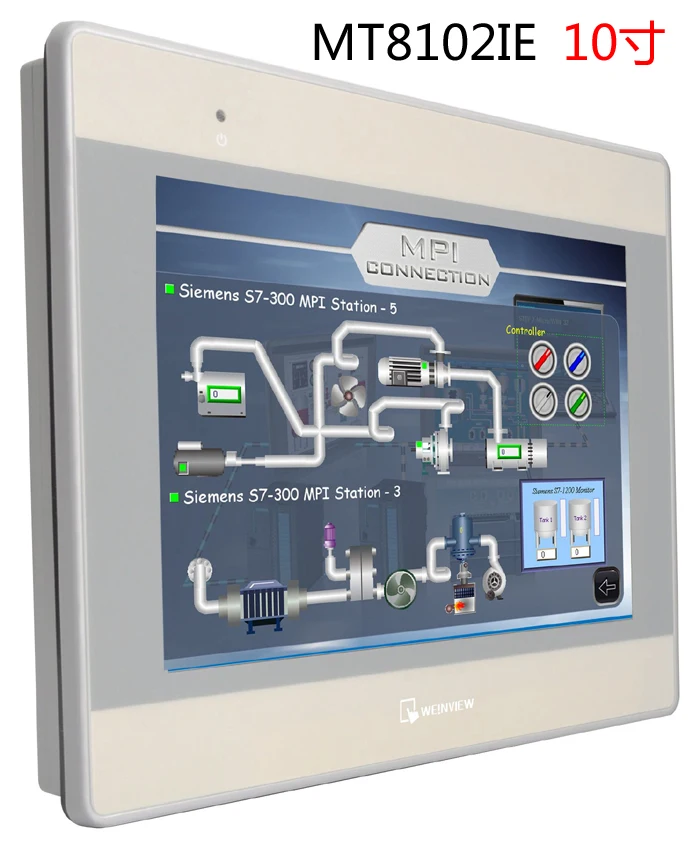 

WEINTEK HMI 10" COLOR TFT MT8102IE (COMPATIBLE WITH ALLEN BRADLEY PLC'S) Support Ethernet, Can replace MT8101iE MT8100iE