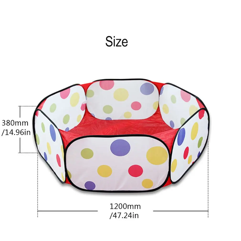 Foldable Baby Playpen Hexagon Polka Dot Balls Pool Pit Indoor Outdoor Children Baby Toy Game Play House Kids Gift Play Tent