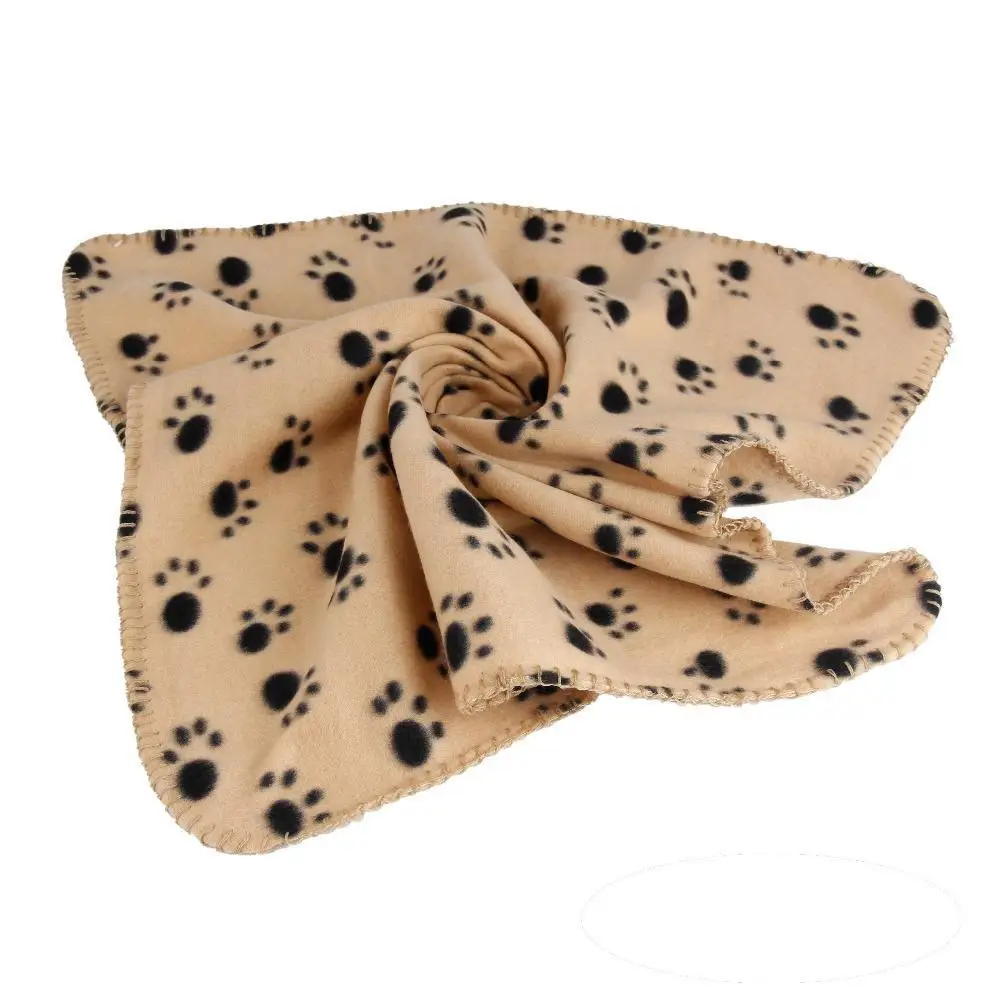 Large Size 100*70cm Pet Dog Cat Blanket Soft Towel Paw Print Mat For Puppy Bed Quilt Bath Car Cushion |