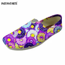 INSTANTARTS/дизайнерская парусиновая повседневная обувь; женские стильные слипоны на плоской подошве; женские летние дышащие Лоферы для девушек