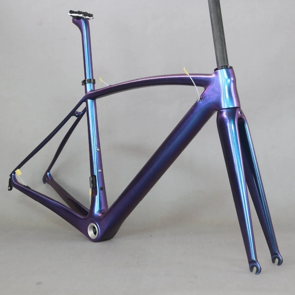 Perfect Chameleon paint full carbon bike parts frame,carbon road bike frame FM208 , carbon aero road frame Di2 OEM ODM carbon bicycle 1