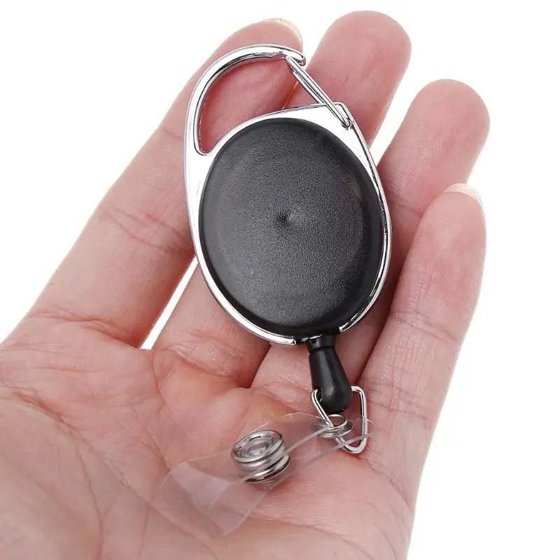

Retractable Reel Wire Rope Keychain Recoil Tag Key Card Clip Anti-theft Antilost