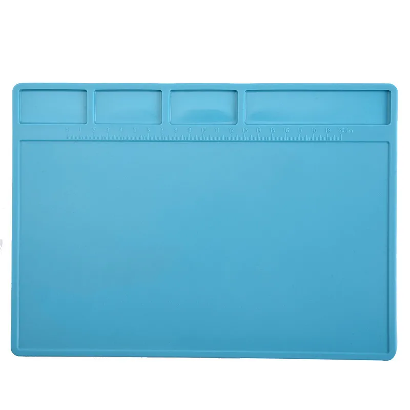 

28*20cm Heat Insulation Silicone Pad Electrical BGA Soldering Repair Station Maintenance Platform With Screw Location Mat
