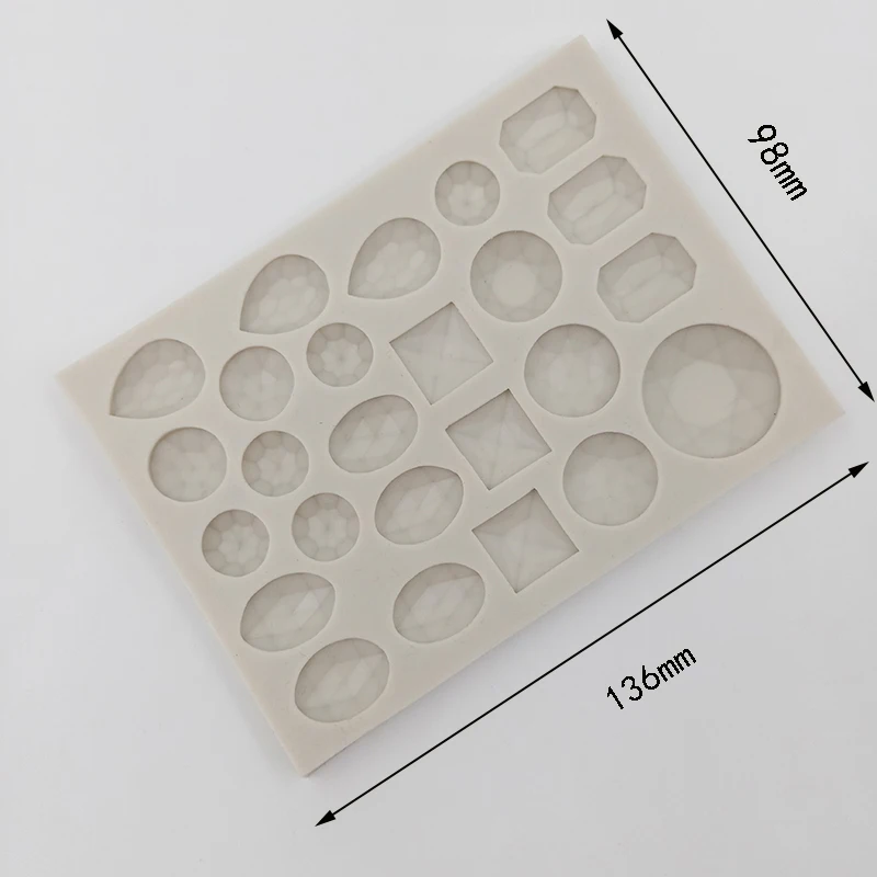 

minsunbak Cake Tools Gemstone Diamond Shape Chocolate Silicone Mold Cake Decorating Tool Gumpaste Sugar Craft Tool