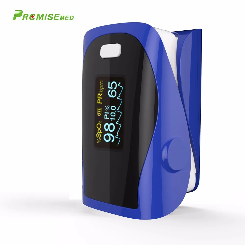 

Finger Pulse Oximeter,PI,PR,SPO2 Accurate Meter For Medical Equipment,And Daily Sports Fitness Pulse Rate Alarm Meter,CE - Blue