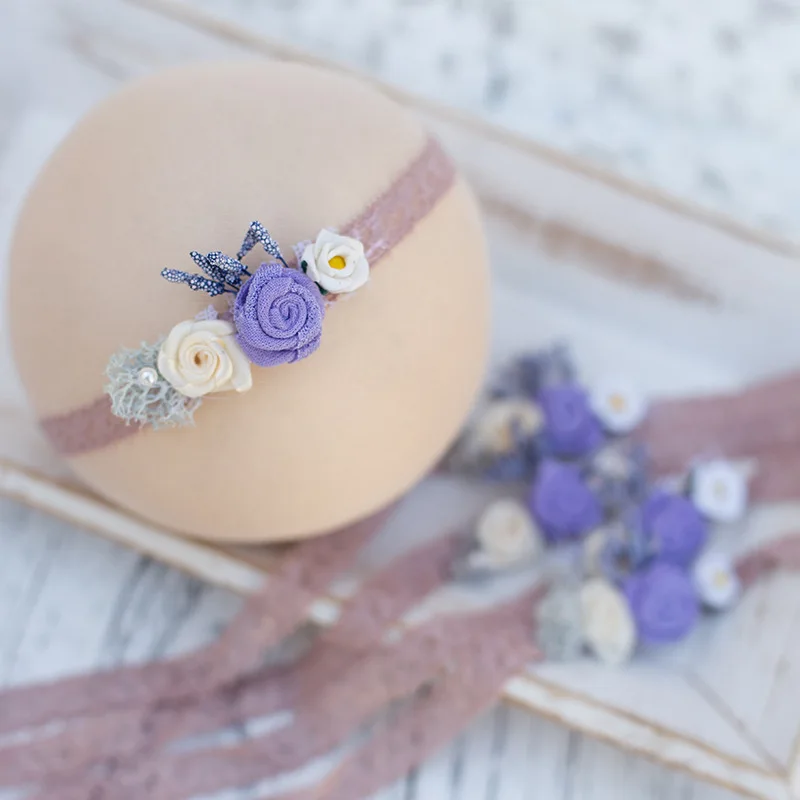 Baby Headband With Flower Girl Photo Shoot Newborn Photography Props For Studio  Princess Headwear Flower Hair Accessories crochet baby accessories Baby Accessories