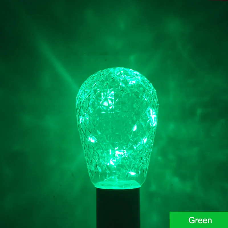Светодиодный светильник Edison ST64 AC85-265 E27, светодиодный светильник из меди, цветной светодиодный светильник RGB, рождественские украшения для украшения дома - Испускаемый цвет: green