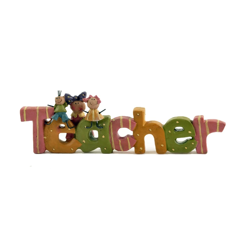 

Decorative Letters of Teacher Gift for Teacher's Day Students with Teacher Figure Fairy Garden Decoration in Living Room