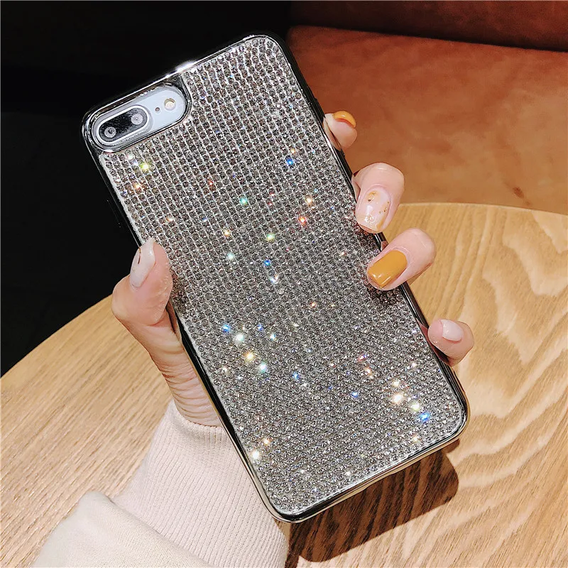 

Glitter Diamond Phone Case for iPhone 8plus 7plus 8 7 Luxury Bling Sequins Case for iphone 6Splus 6plus 6 6s Girl Cover Fundas