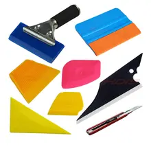 EHDIS Window Tint Tools Kit Rubber Squeegee Washer Art Knife Suede Felt Squeegee Sticker Vinyl Car Wrap Tool Car Cleaning Tools