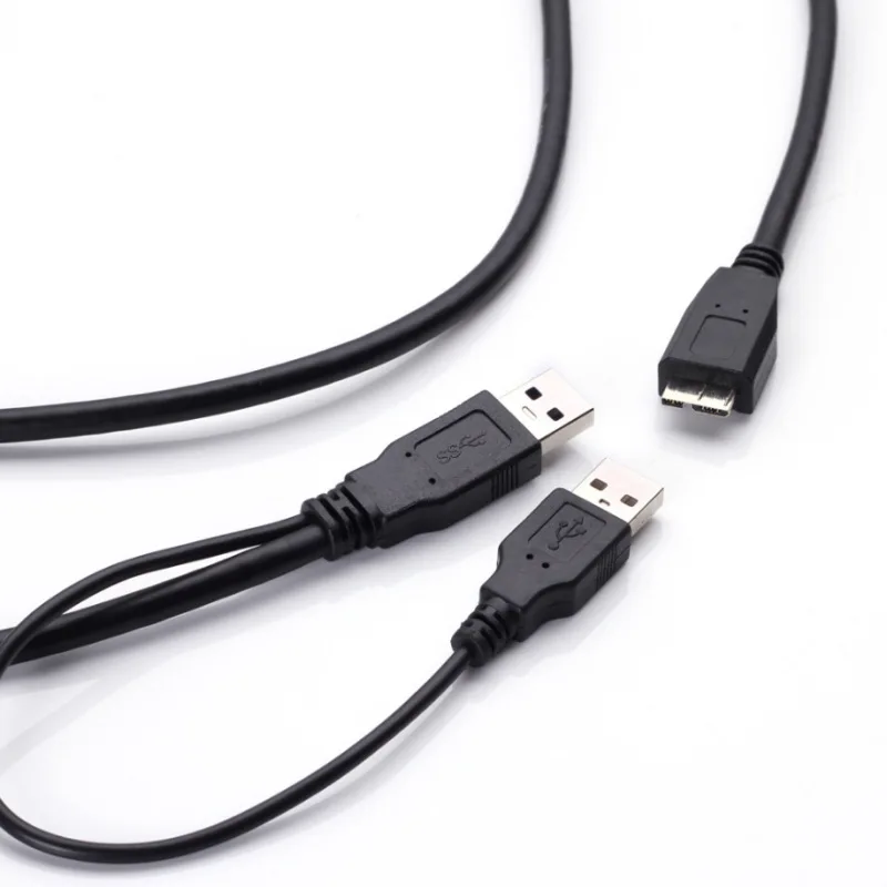 Высокоскоростной USB 3 0 Dual A Male to Micro B Y кабель удлинитель для жесткого диска HDD