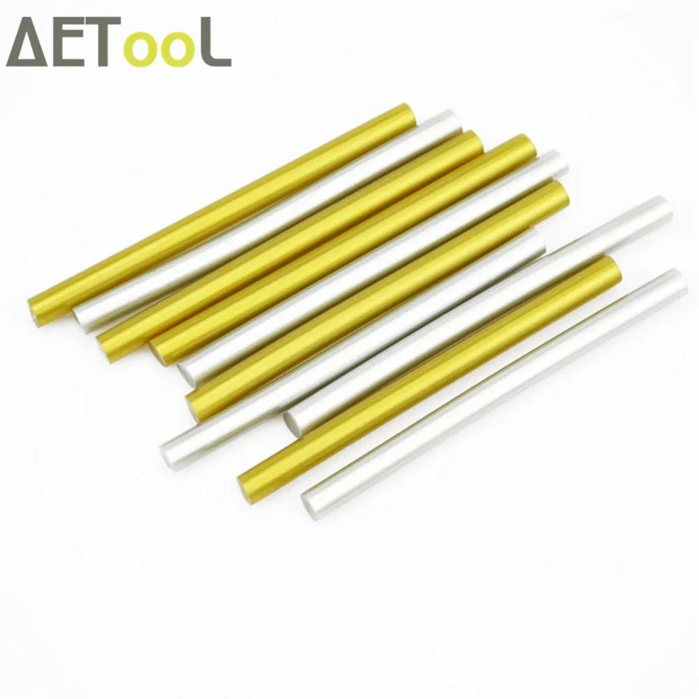 

AETool Gold/Sliver Color 10Pcs 7x100MM Hot Melt Glue Sticks 7MM For Heat Glue Gun Adhesive Repair Tool DIY Art Craft Hand Tool