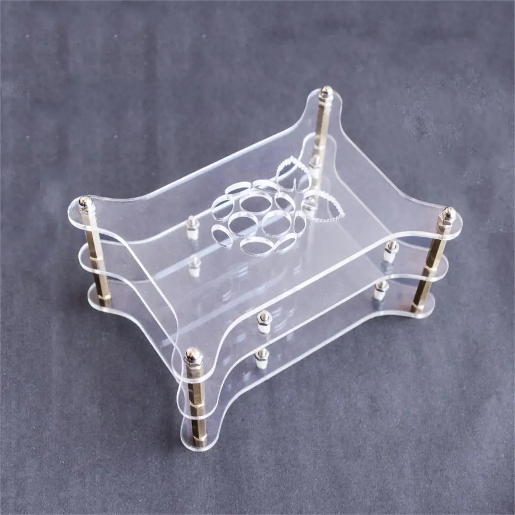 

2-layer Transparent Acrylic Case Clear Shell Enclosure with Logo for Raspberry Pi 3&Raspberry Pi 2 Model B DIY