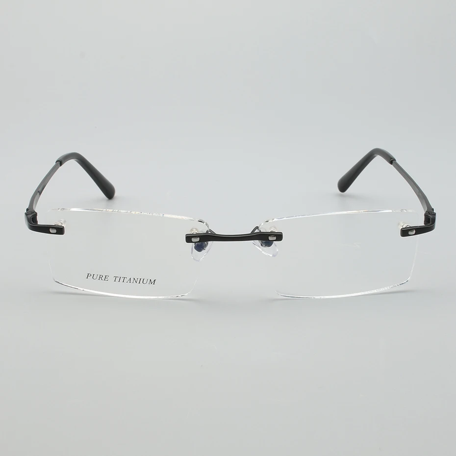 Black 6133 Männer silver golden Einschließlich Titanium Brillen Qualität Randlose Hohe Mode Rx Rezept Opeco Spektakel Linsen Reinem Rahmen gunmetal IqS6wUnZ