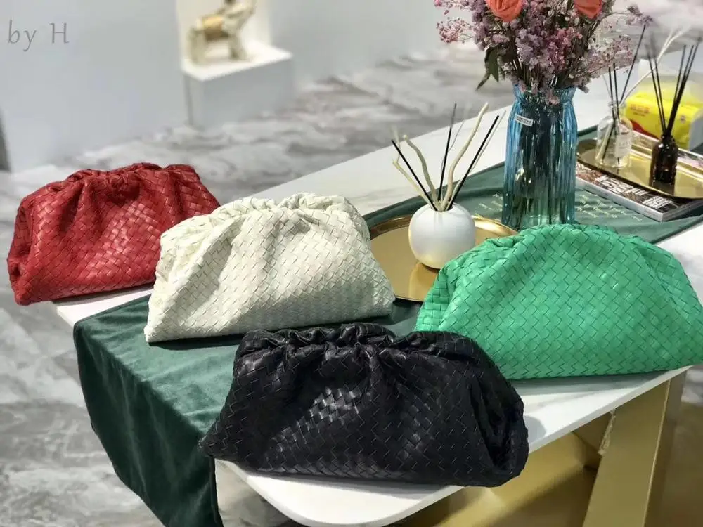

by H Woven Bag 2020 Oversize frame clutch Women's Big Size Clutch Fashion Designer High Quality Handbag The Pouch