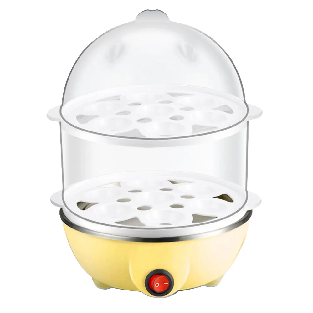 2019 Drop Shpping Double-Deck яйцеварка Egg Boiler Multi-function электрическая Braise яичная плита для приготовления пищи инструменты