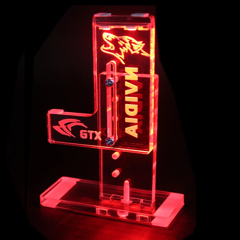 DIY External led graphics card Holder Graphics Cards Stand Mounting bracket Suitable for GTX 1080 1030 1050ti Companion Support 