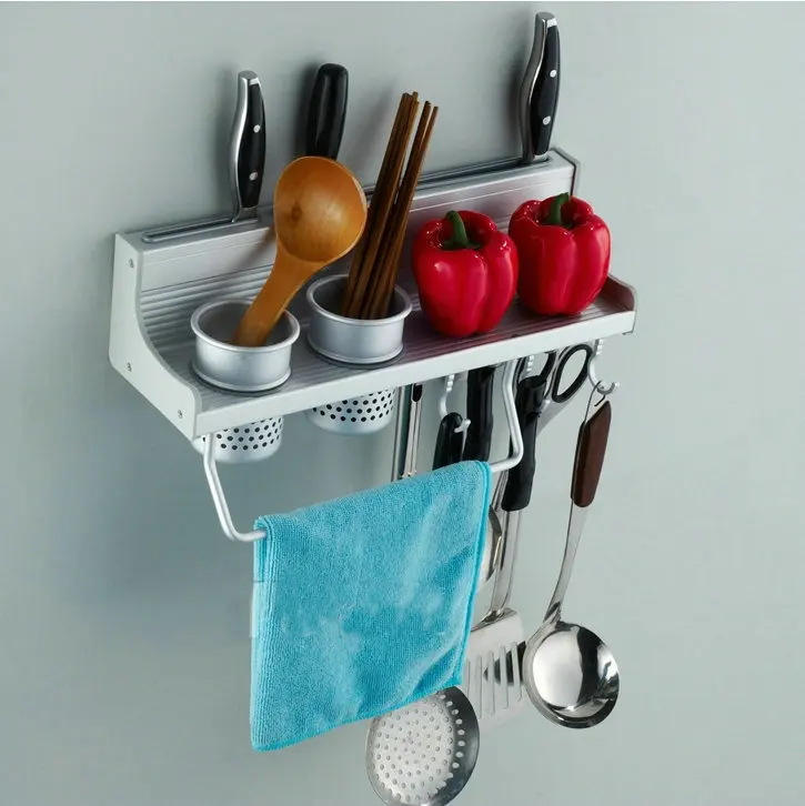 Free Shipping 40cm Long Aluminum Kitchen Racks Kitchen Storage Shelf