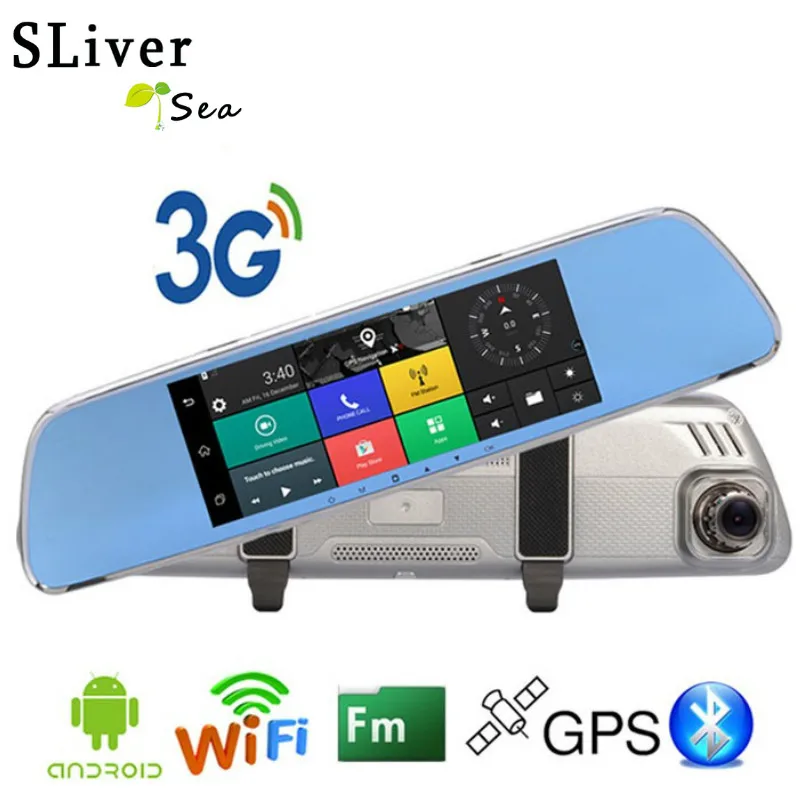 

SLIVERYSEA 3G Car Camera DVR GPS WIFI Bluetooth Dual Lens Rearview Mirror Video Recorder Full HD 1080P Automobile DVR Dash Cam