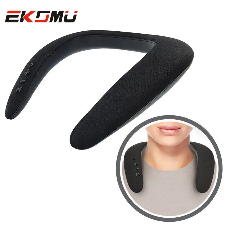 

EKOMU Portable Neck Wireless Bluetooth Speakers Best Travel Outdoor Stereo Shocking Sound 1200mAh Handsfree