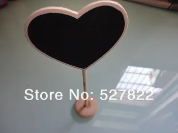 

10x MINI HEART CHALKBOARD BLACKBOARDS ON STICK STAND PLACE HOLDER BRAND-NEW WEDDING Party Decorations Free Shipping 02