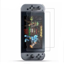 2 ШТ. Закаленное стекло Ultra Clear Экран Full HD Защитные Пленки Гвардии для Nintendo Выключатель NS Консоли Крышки Протектора кожи