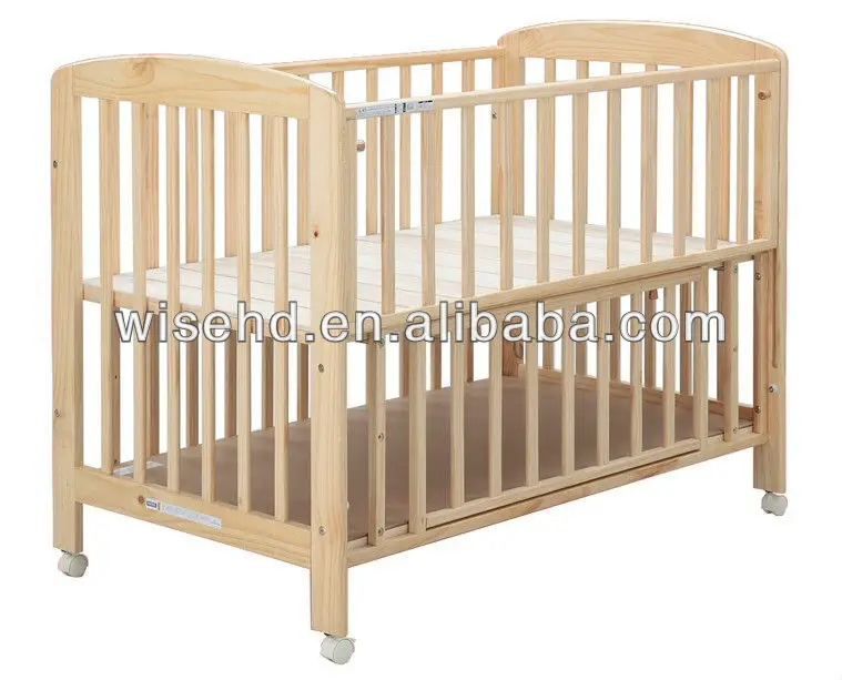wooden baby bed