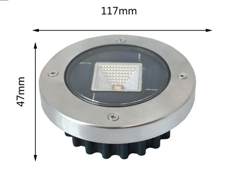 Солнечная энергия похороненный светодиодный 100 000 часов Авто-на датчик ночник наземная лампа Открытый Путь сад свет настил водонепроницаемый